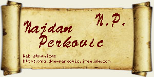 Najdan Perković vizit kartica